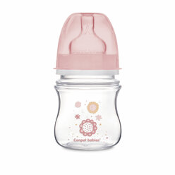Canpol babies Biberon EasyStart anti-colici cu gât larg 120 ml PP NEWBORN BABY roz