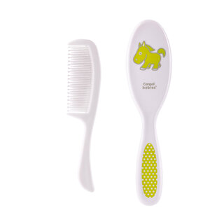 Canpol babies Soft Baby Brush and Comb TRANSPARENT