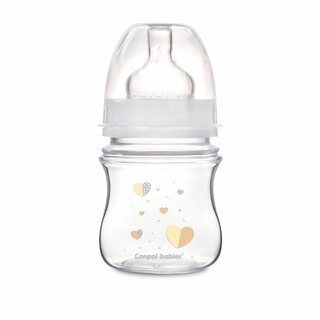 Canpol babies Antikoliková fľaša so širokým hrdlom EasyStart 120 ml PP NEWBORN BABY béžová