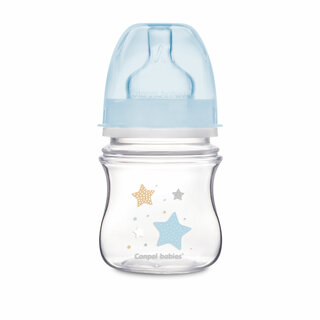 Антиколиковая бутылочка c широким горлом Canpol Babies EasyStart Newborn Baby 0+, голубой, 120 мл