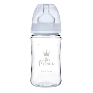 Canpol babies Antikoliková fľaša so širokým hrdlom EasyStart 240 ml PP ROYAL BABY modrá