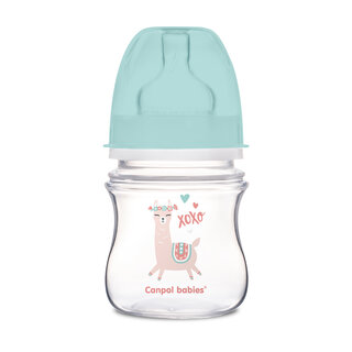 Canpol babies Easystart Пляшка антиколікова з широким отвором120мл PP EXOTIC Animals сіра