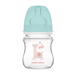 Canpol babies Antikoliková fľaša so širokým hrdlom EasyStart 120 ml PP EXOTIC ANIMALS sivá