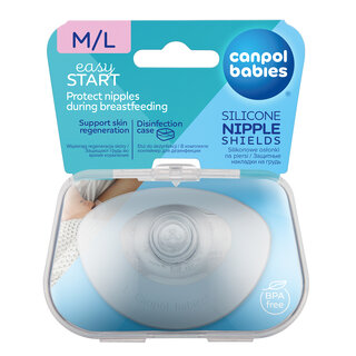 Canpol babies silikonowe osłonki piersi 2szt M/L EasyStart