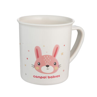 Canpol babies Plastic Cup with Handle for Children 170 ml CUTE ANIMALS