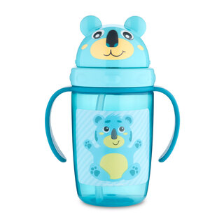 Canpol babies Cup with Silicone Straw 400ml HELLO LITTLE turquoise