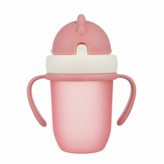 Canpol babies Cup with Silicone Flip-top Straw 210ml MATTE PASTELS