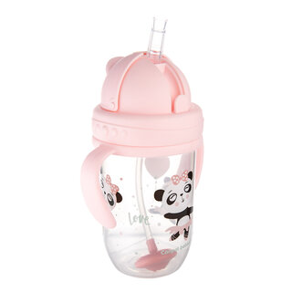 Canpol babies non-spill cup with weighted straw 270ml EXOTIC ANIMALS