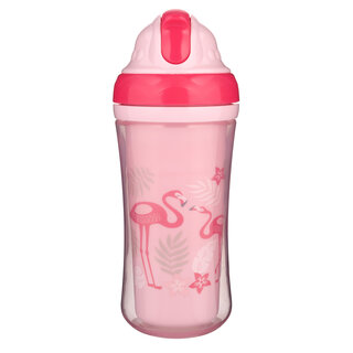 Canpol babies Sport Cup with Silicon Flip Top Straw 260ml flaming