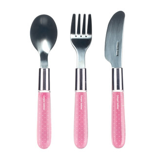 Canpol babies Stainless Steel Cutlery Set pink