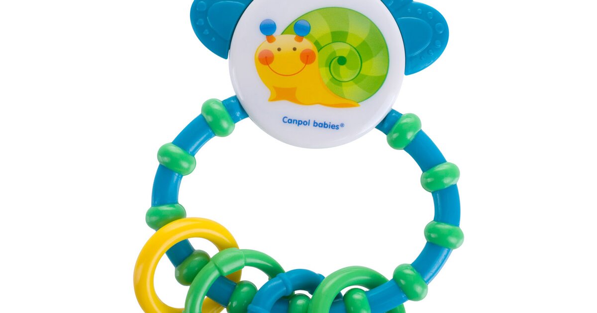Light colour Rattle with soft bite teether Free Bpa Canpol Babies 