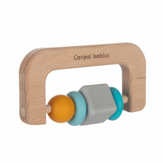 Прорезыватель для зубов Canpol babies силиконовый с деревянными элементами LION