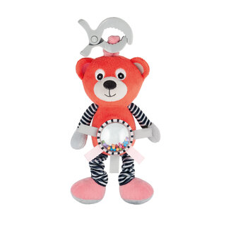 Canpol babies Soft Toy with Vibration and Rattle BEARS coral