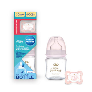 Set Anti-colic bottle 120ml and soother 0-2m