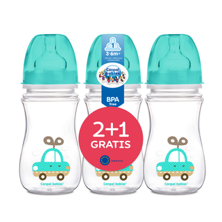 Canpol babies zestaw butelek szerokich antykolkowych 240ml TOYS