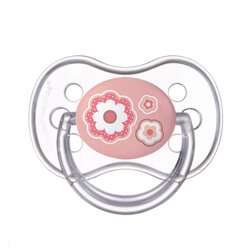 Canpol babies smoczek uspokajający silikon 0-6m symetryczny NEWBORN BABY różowy