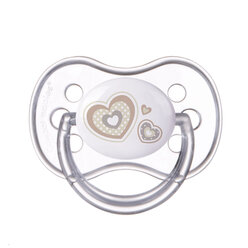 Canpol babies smoczek uspokajający silikon 0-6m symetryczny NEWBORN BABY beżowy