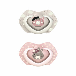 Пустышка силиконовая симметричная Canpol Babies BONJOUR PARIS 0-6 мес. 2шт. розовый