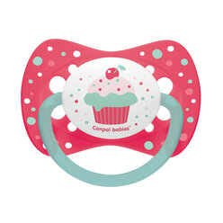 Canpol babies Silicone Symmetrical Soother 0-6m CUPCAKE pink