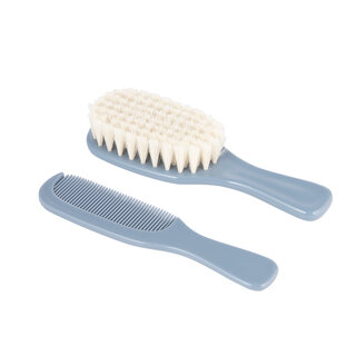 Canpol babies Brush and Comb with Natural Bristles GOLD blue