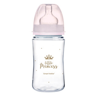 Антиколиковая бутылочка с широким горлышком Canpol babies EasyStart ROYAL BABY 240 мл розовый