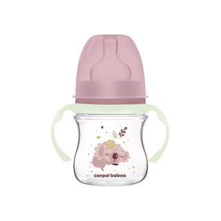 Canpol babies EasyStart anti-kólikás cumisüveg Sleepy Koala 120ml pink 