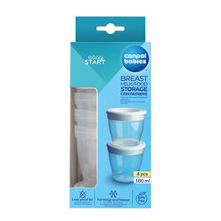 Canpol babies Breast Milk/Food Starage Containers 4 pcs 180ml