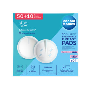 Canpol babies Tvarované prodyšné vložky do podprsenky 3D 50+10ks