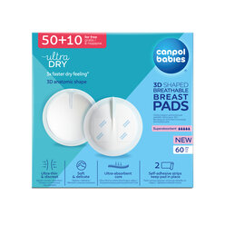 Canpol babies 3D Shaped Breathable Disposable Breast Pads 60 pcs