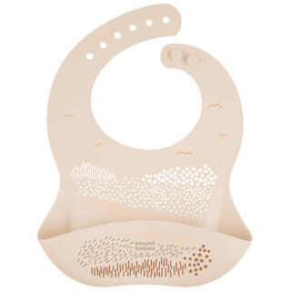 Canpol babies Szilikon előke zsebbel krémszín