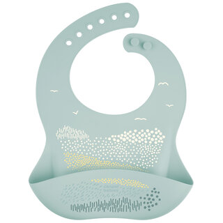 Canpol babies Szilikon előke zsebbel zöld