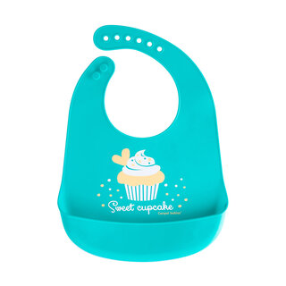Canpol babies Silikónový podbradník s vreckom CUPCAKE