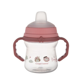 Canpol babies Кружка тренувальна з силіконовим носиком FirstCup 150 мл BONJOUR PARIS