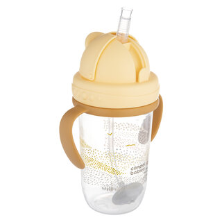 Canpol babies Non-Spill Cup with Weighted Straw 270 ml MOUNTAINS yellow