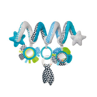 Canpol babies Іграшка м'яка спіраль до ліжечка/візка ZIGZAG блакитна