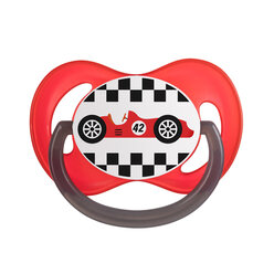 Canpol babies Dudlík symetrický silikonový 0–6 m RACING červený