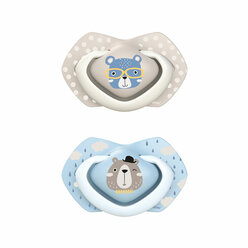Canpol babies Silicone Soother Light touch 0-6m Symmetrical BONJOUR PARIS 2 pcs