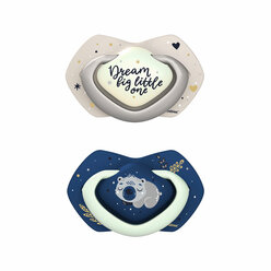 Canpol babies Silicone Soother Light touch 0-6m Symmetrical Glowing in the Dark SLEEPY KOALA 2 pcs