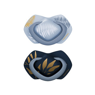 Canpol babies Cumlík silikónový symetrický Light touch GOLD 0-6m 2ks modrý