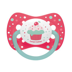 Canpol babies Dudlík silikonový symetrický 0-6m CUPCAKE růžový